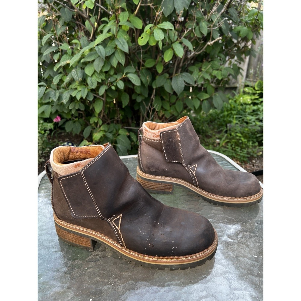 Marc Vintage Brown Leather  Boots Retro Y2K/90's Chunky SZ 39 ThrashedDISTRESSED